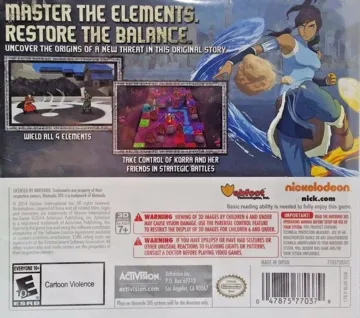 Legend of Korra - A New Era Begins, The (USA) box cover back